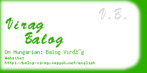 virag balog business card